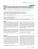 Báo cáo khoa học: "Effect of mode of hydrocortisone administration on glycemic control in patients with septic shock: a prospective randomized trial"