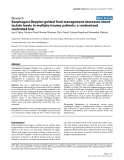 Báo cáo khoa học: "Esophageal Doppler-guided fluid management decreases blood lactate levels in multiple-trauma patients: a randomized controlled trial"