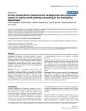 Báo cáo khoa học: " Serum procalcitonin measurement as diagnostic and prognostic marker in febrile adult patients presenting to the emergency department"