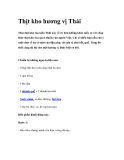 Thịt kho hương vị Thái