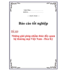 Đề tài: Những giải pháp nhằm thúc đẩy quan hệ thương mại Việt Nam - Hoa K