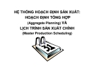 HỆ THỐNG HOẠCH ĐỊNH SẢN XUẤT: HOẠCH ĐỊNH TỔNG HỢP