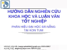 Hướng dẫn Nghiên cứu khoa học và Luận văn tốt nghiệp - Hoàng Văn Hải