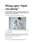 Phòng ngừa “bệnh văn phòng”