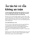 Ăn táo bỏ vỏ vẫn không an toàn 