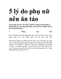 5 lý do phụ nữ nên ăn táo 