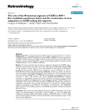 Báo cáo y học: " The role of the N-terminal segment of CCR5 in HIV-1 Env-mediated membrane fusion and the mechanism of virus adaptation to CCR5 lacking this segment"