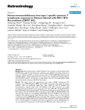 Báo cáo y học: " Human immunodeficiency virus type 1 specific cytotoxic T lymphocyte responses in Chinese infected with HIV-1 B'/C Recombinant (CRF07_BC)"