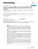 Báo cáo y học: "Socioeconomic status (SES) as a determinant of adherence to treatment in HIV infected patients: a systematic review of the literature"