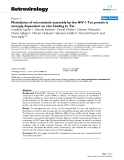 Báo cáo y học: " Modulation of microtubule assembly by the HIV-1 Tat protein is strongly dependent on zinc binding to Tat"