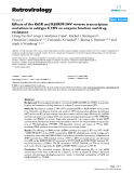 Báo cáo y học: " Effects of the K65R and K65R/M184V reverse transcriptase mutations in subtype C HIV on enzyme function and drug resistance"