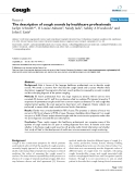 Báo cáo y học: "The description of cough sounds by healthcare professional"