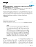 Báo cáo y học: "Analysis and evaluation of environmental tobacco smoke exposure as a risk factor for chronic cough"