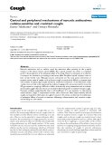 Báo cáo y học: " Central and peripheral mechanisms of narcotic antitussives: codeine-sensitive and -resistant coughs"