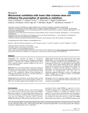 Báo cáo y học: "Mechanical ventilation with lower tidal volumes does not influence the prescription of opioids or sedatives"