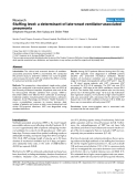 Báo cáo y học: "Staffing level: a determinant of late-onset ventilator-associated pneumonial"