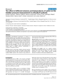 Báo cáo y học: "The effect of different volumes and temperatures of saline on the bladder pressure measurement in critically ill patients"