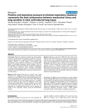 Báo cáo y học: "Positive end-expiratory pressure at minimal respiratory elastance represents the best compromise between mechanical stress and lung aeration in oleic acid induced lung injury"