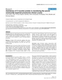 Báo cáo y học: "Usefulness of C-reactive protein in monitoring the severe community-acquired pneumonia clinical course"