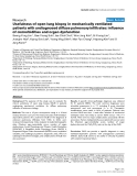 Báo cáo y học: " Usefulness of open lung biopsy in mechanically ventilated patients with undiagnosed diffuse pulmonary infiltrates: influence of comorbidities and organ dysfunction"