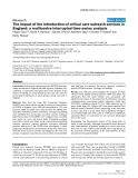 Báo cáo y học: "he impact of the introduction of critical care outreach services in England: a multicentre interrupted time-series analys"