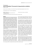 Báo cáo y học: "Lost in translation? The pursuit of lung-protective ventilation"