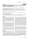 Báo cáo y học: " Introduction of Medical Emergency Teams in Australia and New Zealand: a multi-centre study"