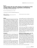 Báo cáo y học: "Clinical review: The role of the intensive care physician in mass casualty incidents: planning, organisation, and leadership"