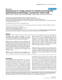 Báo cáo y học: "Development of a triage protocol for patients presenting with gastrointestinal hemorrhage: a prospective cohort study"