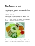 Cách làm cơm âm phủ