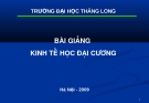 Bài giảng kinh tế học đại cương - Bài 9: Các ngoại ứng