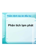 Thẩm định dự án đầu tư - Phân tích lạm phát - Vấn đề lạm phát