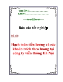 Luận văn: Hạch toán tiền lương và các khoản trích theo lương tại công ty viễn thông Hà Nội