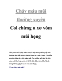 Chảy máu mũi thường xuyên