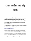 Gan nhiễm mỡ cấp tính