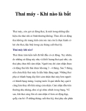 Thai máy - Khi nào là bất