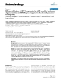 Báo cáo y học: "Efficient inhibition of HIV-1 expression by LNA modified antisense oligonucleotides and DNAzymes targeted to functionally selected binding sites"