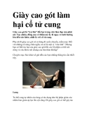 Giày cao gót làm hại cổ tử cung 