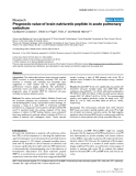 Báo cáo y học: "Prognostic value of brain natriuretic peptide in acute pulmonary embolism"