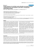 Báo cáo y học: "Partial pressure of end-tidal carbon dioxide successful predicts cardiopulmonary resuscitation in the field: a prospective observational study"