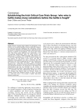 Báo cáo y học: "Establishing the Irish Critical Care Trials Group: ‘who wins in battle makes many calculations before the battle is fought"