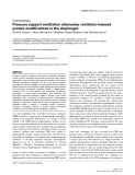 Báo cáo y học: "Pressure support ventilation attenuates ventilator-induced protein modifications in the diaphragm"