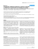 Báo cáo y học: "Prophylactic antibiotic treatment is superior to therapy on-demand in experimental necrotising pancreatitis"