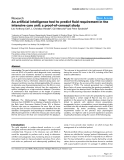 Báo cáo y học: "An artificial intelligence tool to predict fluid requirement in the intensive care unit: a proof-of-concept study"