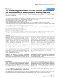 Báo cáo y học: "The epidemiology of intensive care unit-acquired hyponatraemia and hypernatraemia in medical-surgical intensive care unit"