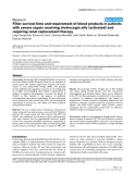 Báo cáo y học: "Filter survival time and requirement of blood products in patients with severe sepsis receiving drotrecogin alfa (activated) and requiring renal replacement therapy"