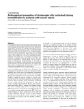 Báo cáo y học: "Anticoagulant properties of drotrecogin alfa (activated) during hemofiltration in patients with severe sepsis"