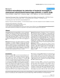 Báo cáo y học: "Cerebral microdialysis for detection of bacterial meningitis in aneurysmal subarachnoid hemorrhage patients: a cohort study"