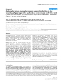 Báo cáo y học: "Automatic versus manual pressure support reduction in the weaning of post-operative patients: a randomised controlled trial"