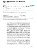 Bóa cáo y học: "Estimating the cost of cervical cancer screening in five developing countries"